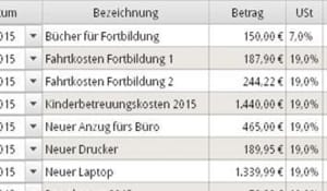 Die Menüführung von QuickSteuer 2017 Deluxe