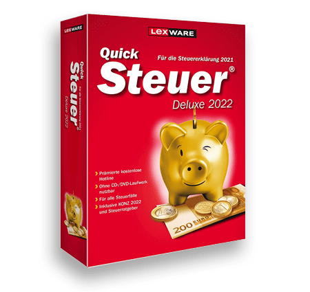 Steuersoftware Vergleich Lexware QuickSteuer 2022 Deluxe